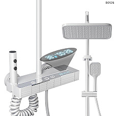 Πολυτελές σύστημα ντους – λευκό χρώμα με καινοτόμο οθόνη LED – DD526 - Sellzone.bg Πολυτελές σύστημα ντους – λευκό χρώμα με καινοτόμο οθόνη LED – DD526